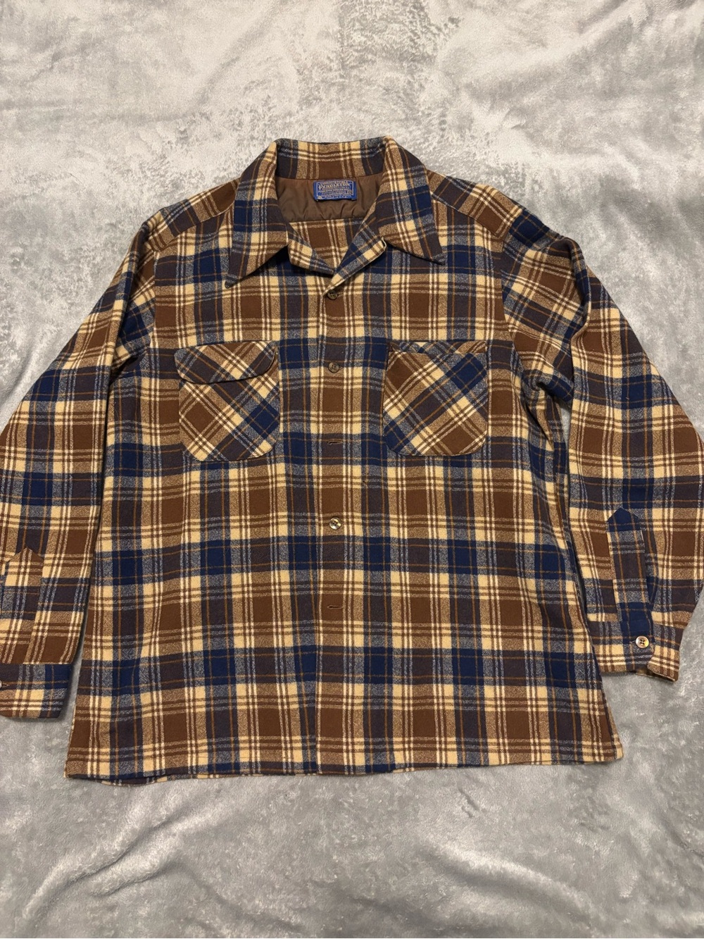Vintage Pendleton 100% Wool Plaid Board Shirt XL